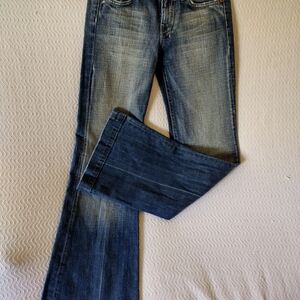 7 For All Mankind Dark Blue Flare Jeans